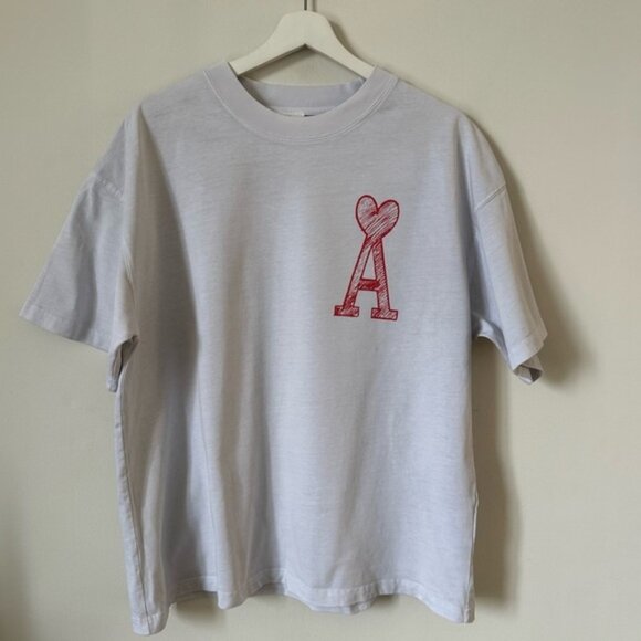 Ami Alexandre Mattiussi Paris x Kevin Lyons Off White T Shirt Size L - Picture 1 of 8